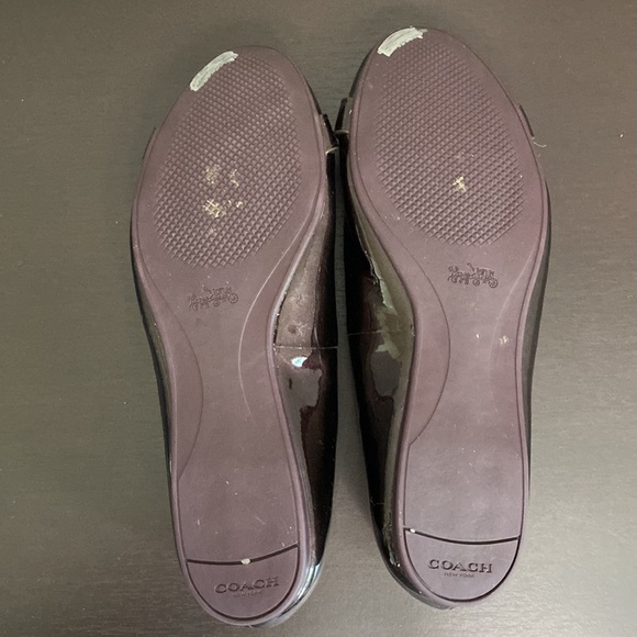 COACH Womens Oswald Slip-On Ballet Flats Brown Patent Leather - Picture 11 of 12